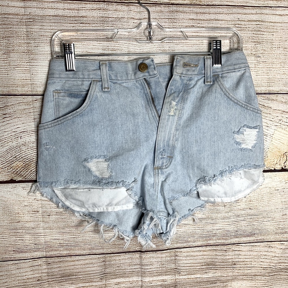 Wrangler Highwaist Distressed Jean Shorts